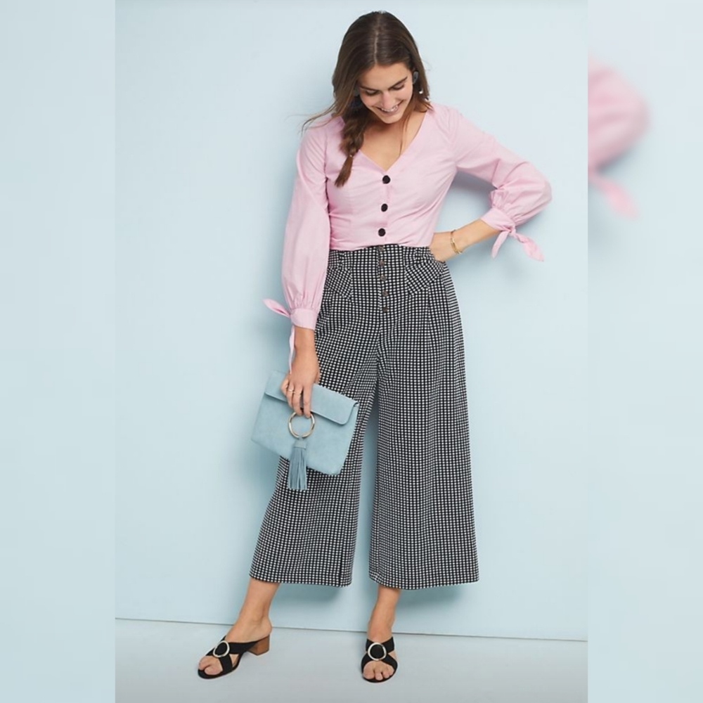 Anthropologie high waist wide-leg pants, size M